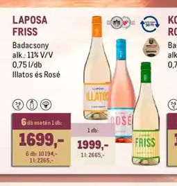 Metro LAPOSA FRISS ajánlat