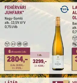 Metro FEHÉRVÁRI JUHFARK ajánlat