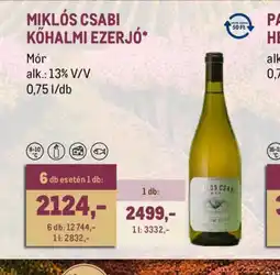 Metro MIKLS CSABI KŐHALMI EZERJ ajánlat