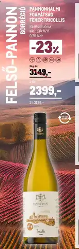 Metro PANNONHALMI FŐAPÁTSÁG FEHÉR TRICOLLIS ajánlat