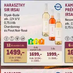 Metro HARASZTHY SIR IRSAI ajánlat