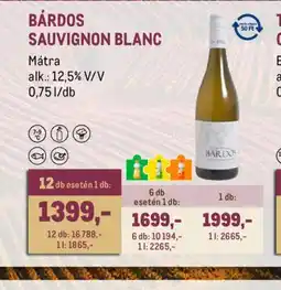 Metro BÁRDOS SAUVIGNON BLANC ajánlat