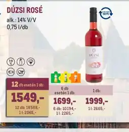 Metro DÚZSI ROSÉ ajánlat