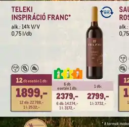 Metro TELEKI INSPIRÁCI FRANC ajánlat