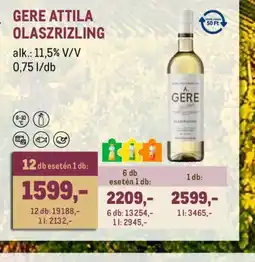 Metro GERE ATTILA OLASZRIZLING ajánlat