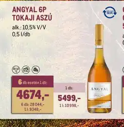Metro ANGYAL 6P TOKAJI ASZÚ ajánlat