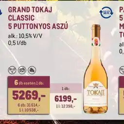 Metro GRAND TOKAJ CLASSIC 5 PUTTONYOS ASZÚ ajánlat