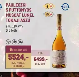 Metro PAULECZKI 5 PUTTONYOS TOKAJI ASZÚ ajánlat