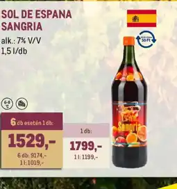 Metro SOL DE ESPANA SANGRIA ajánlat