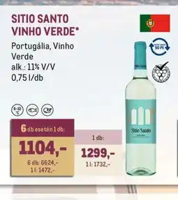 Metro SITIO SANTO VINHO VERDE ajánlat