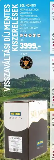 Metro SOL MONTIS METRO SELECTION ajánlat