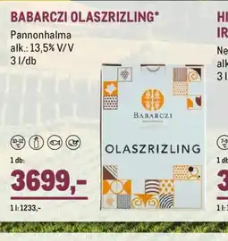 Metro BABARCZI OLASZRIZLING ajánlat