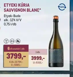 Metro ETYEKI KÚRIA SAUVIGNON BLANC ajánlat