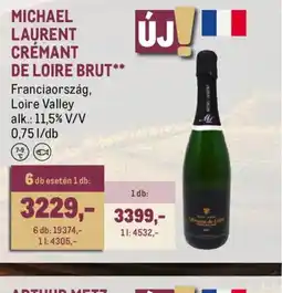 Metro MICHAEL LAURENT CRÉMANT DE LOIRE BRUT ajánlat