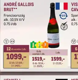 Metro ANDRÉ GALLOIS BRUT ajánlat