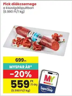 Interspar Pick diákcsemege ajánlat