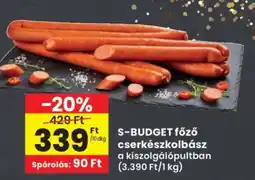 Interspar S-Budget főző cserkészkolbász ajánlat