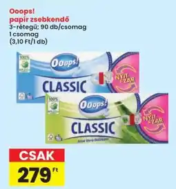 Interspar Ooops! papír zsebkendő ajánlat