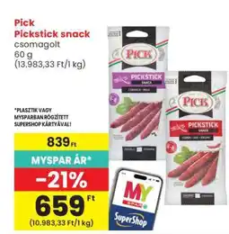 Spar PICK PICKSTICK SNACK ajánlat