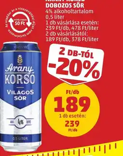 PENNY ARANY KORS DOBOZOS SÖR ajánlat