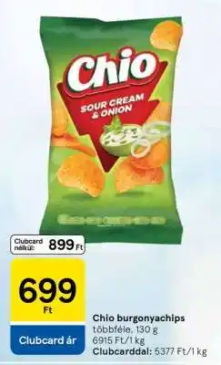 Tesco Chio burgonyachips ajánlat