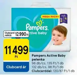 Tesco Pampers Active Baby pelenka ajánlat