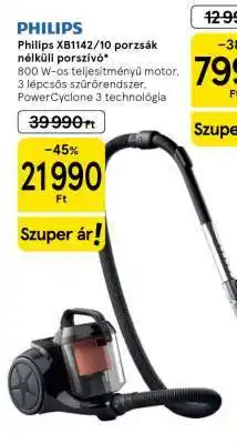 Tesco Philips XB1142/10 porzsák nélküli porszívó ajánlat