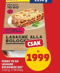 PENNY PENNY TO GO LASAGNE BOLOGNESE XXL ajánlat