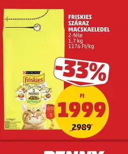 PENNY FRISKIES SZÁRAZ MACSKAELEDEL ajánlat