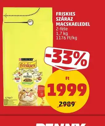PENNY FRISKIES SZÁRAZ MACSKAELEDEL ajánlat