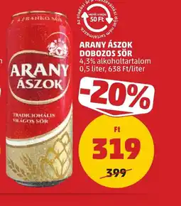 PENNY ARANY ÁSZOK DOBOZOS SÖR ajánlat