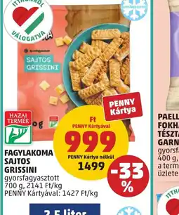 PENNY FAGYLAKOMA SAJTOS GRISSINI ajánlat
