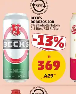 PENNY BECK'S DOBOZOS SÖR ajánlat