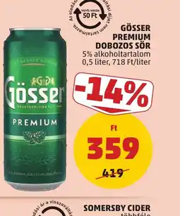 PENNY GÖSSER PREMIUM DOBOZOS SÖR ajánlat