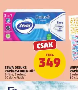 PENNY ZEWA DELUXE PAPÍRZSEBKENDŐ ajánlat