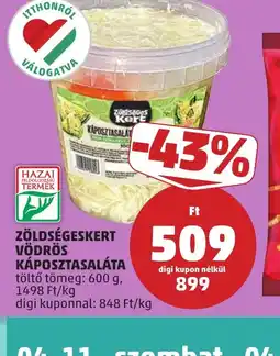 PENNY ZÖLDSÉGESKERT VÖDRÖS KÁPOSZTASALÁTA ajánlat