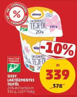 PENNY Sissy Laktózmentes Tejföl ajánlat