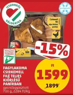 PENNY Fagylakoma Csirkemell Filé Teljes Kiőrlésű Panírban ajánlat