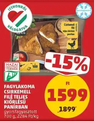 PENNY Fagylakoma Csirkemell Filé Teljes Kiőrlésű Panírban ajánlat