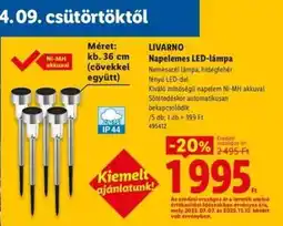 Lidl LIVARNO Napelemes LED-lámpa ajánlat