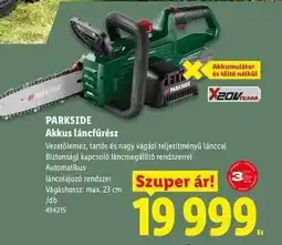 Lidl Parkside Akkus láncfűrész ajánlat