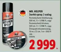 Lidl MR. HELPER Javító spray / szalag ajánlat