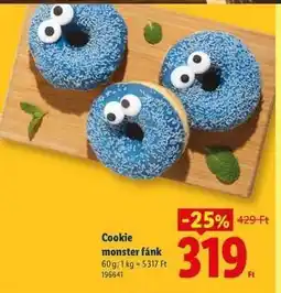 Lidl Cookie monster fánk ajánlat