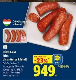 Lidl HÚSFARM Friss disznótoros kóstoló ajánlat