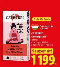 Lidl CAFE FREI Kávékapszula ajánlat