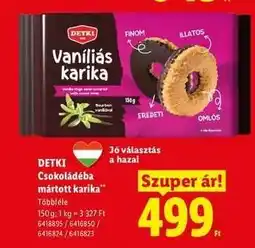 Lidl DETKI Csokoládéba mártott karika ajánlat