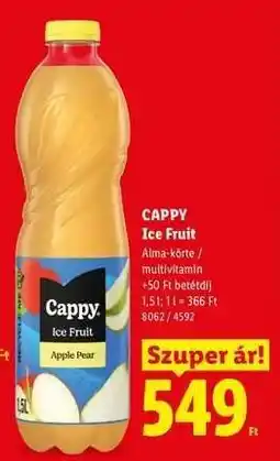 Lidl CAPPY Ice Fruit ajánlat