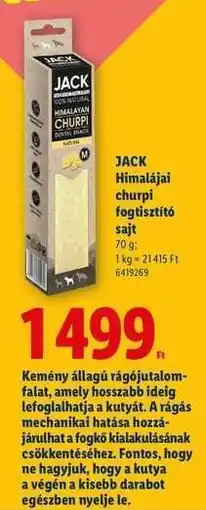 Lidl JACK Himalájai Churpi Fogtisztító Sajt ajánlat