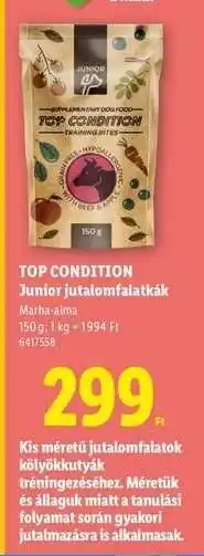 Lidl TOP CONDITION Junior jutalomfalatkák ajánlat