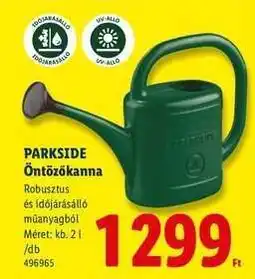 Lidl PARKSIDE Öntözőkanna ajánlat